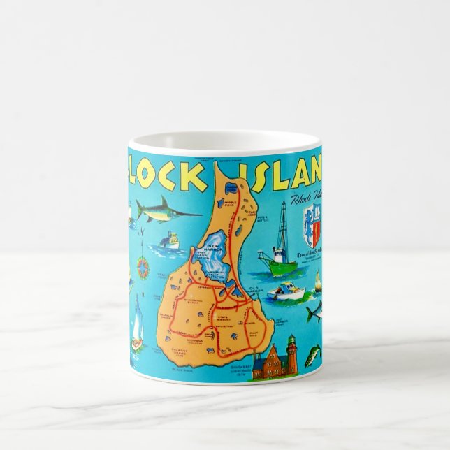 Taza De Café Block Island Rhode Island Mug (Centro)