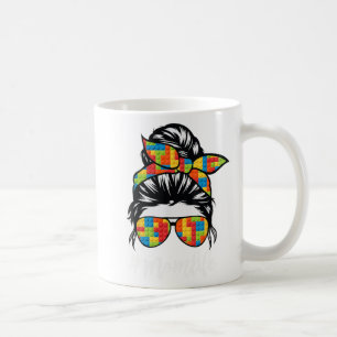 Taza De Café Block Messy Bun Mom Life Master Builder Mothers Da