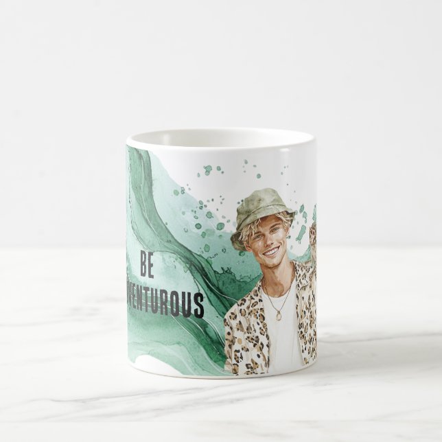 Taza De Café Blond Guy with Monkey (Centro)