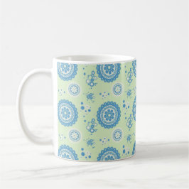 Taza De Café Blondas Azules y Círculos