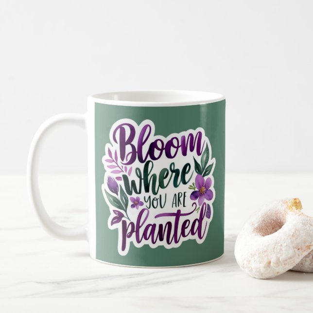 Taza De Café Bloom Donde Se Plantan Mug (Con donut)