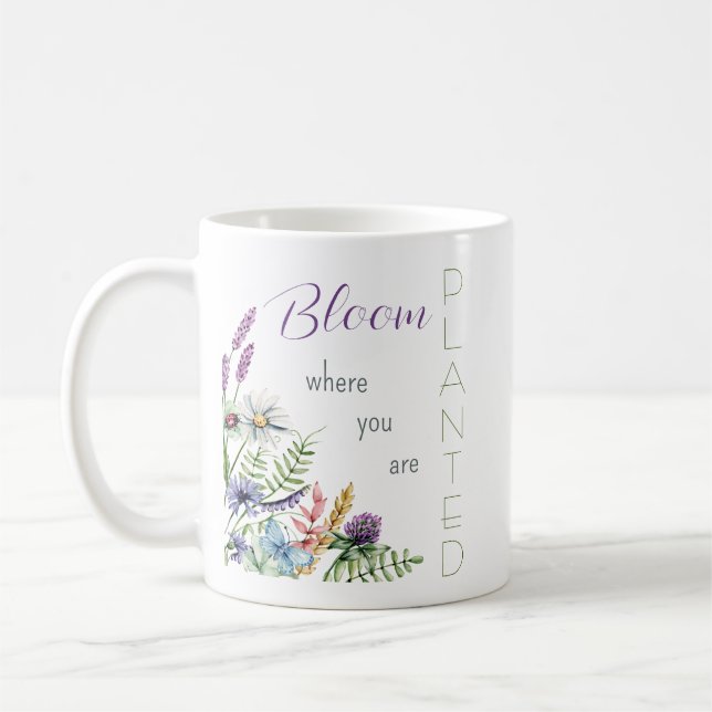 Taza De Café Bloom Donde Se Plantea Motivación (Izquierda)
