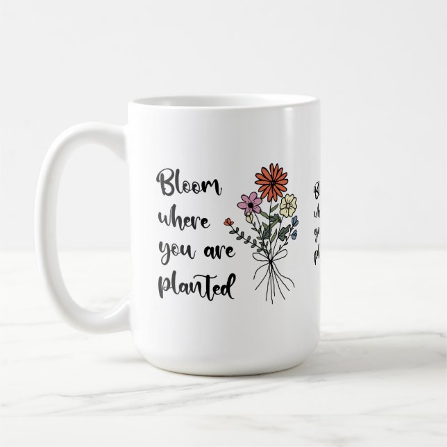 Taza De Café Bloom Donde Te Plantan (Izquierda)