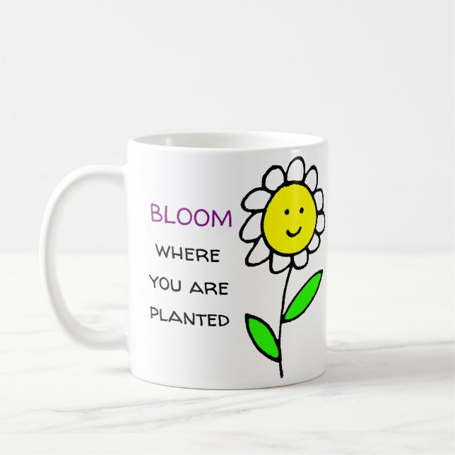 Taza De Café Bloom Donde Te Plantan (Izquierda)