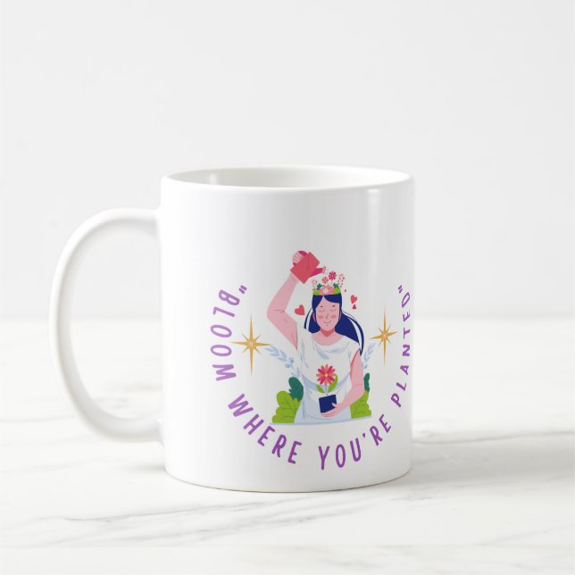 Taza De Café Bloom donde te plantan (Izquierda)