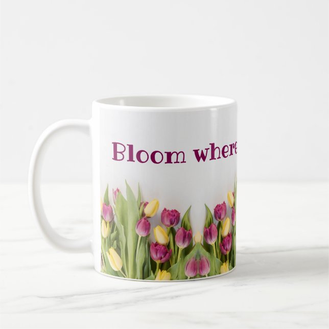 Taza De Café Bloom donde te plantan (Izquierda)