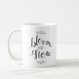 Taza De Café Bloom & Grow Hand Lettered Mug