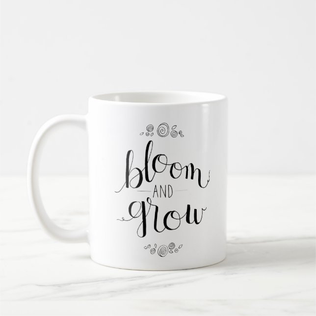 Taza De Café Bloom & Grow Hand Lettered Mug (Izquierda)