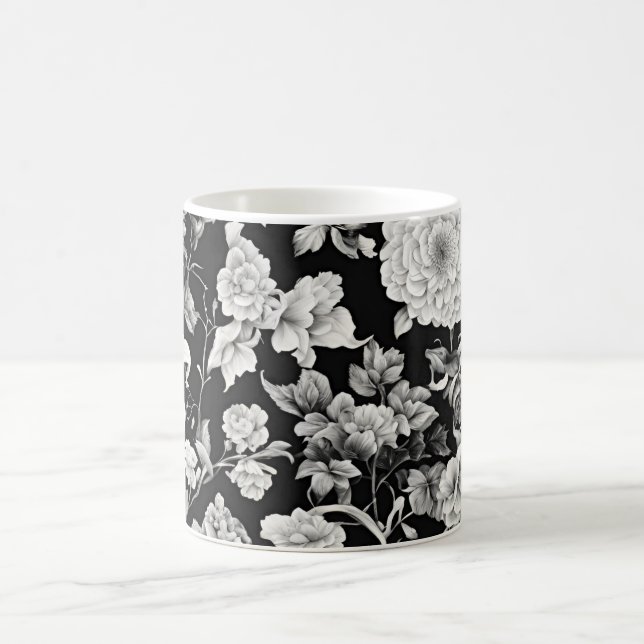 Taza De Café Bloom nocturno: un Boda floral oscuro (Centro)