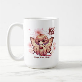 Taza De Café Bloom with Magic - Kawaii Sakura Fairy