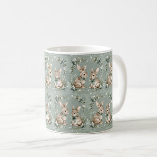 Taza De Café Blooming Bunny Bouquet: Elegancia de Pascua 🌷 🐰