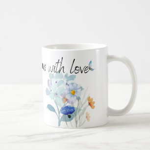 Taza De Café Blooming Love: Oil Painting Floral Mug - Everythin