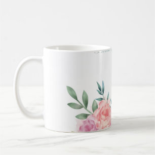 Taza De Café "Blooms en una copa: Elegancia floral