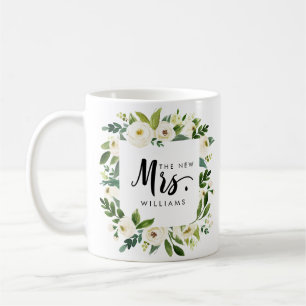 Taza De Café Bloque blanco  BODA LA NUEVA TIPOgrafía DE LA SRA