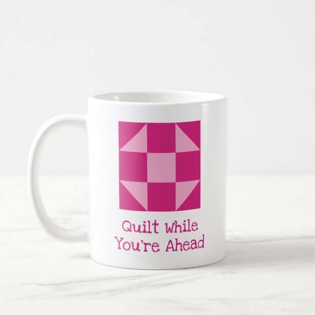 Taza De Café Bloque de colcha Pun Shoo Fly de 2 tonos (Izquierda)