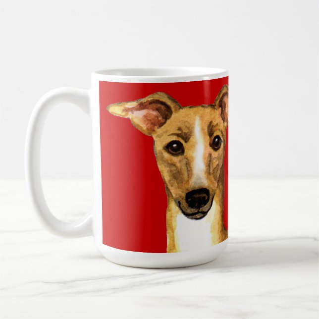 Taza De Café Bloque de color de Greyhound italiano (Izquierda)