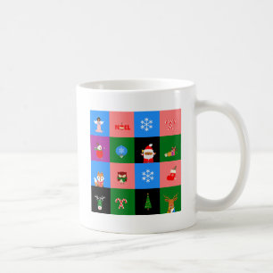 Taza De Café bloque de color de la santa claus africana