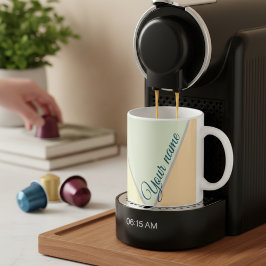 Taza De Café Bloque de color de los años 70 Nombre personalizad