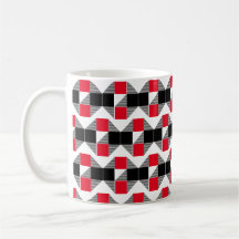 Bloque de color geométrico rojo y negro moderno
