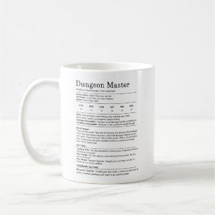 Taza De Café Bloque de estadísticas del Dungeon Master