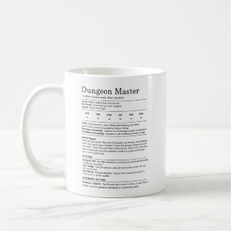 Taza De Café Bloque de estadísticas del Dungeon Master