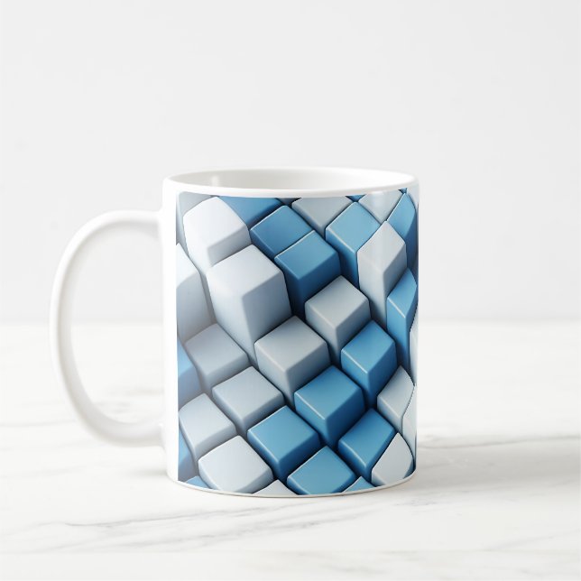 Taza De Café Bloque 🔳 de ilusión óptica (Izquierda)