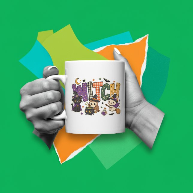 Taza De Café Bloque de letras de bruja (Subido por el creador)
