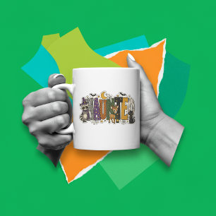 Taza De Café Bloque de letras embrujadas