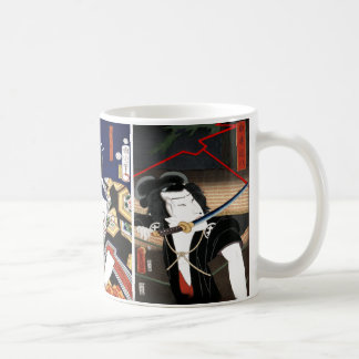 Taza De Café Bloque de madera Imprimir café de Samurai