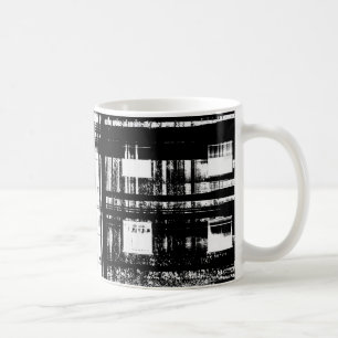Taza De Café Bloque de torre urbana de alto contraste