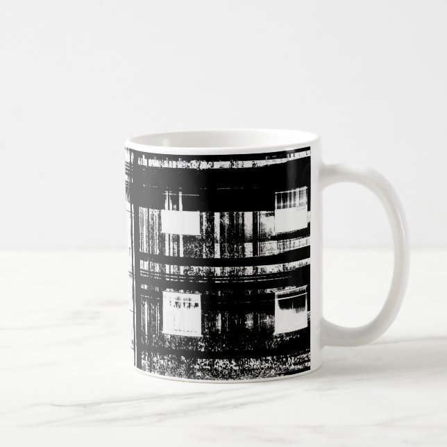 Taza De Café Bloque de torre urbana de alto contraste (Derecha)