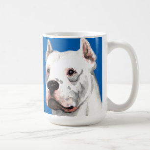 Taza De Café Bloque del color de Dogo Argentino