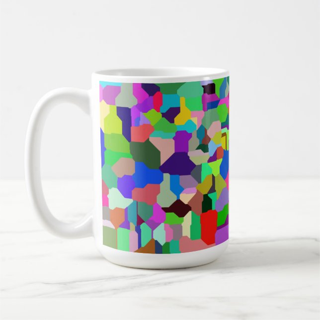 Taza De Café Bloquear mosaico 15oz Mug (Izquierda)