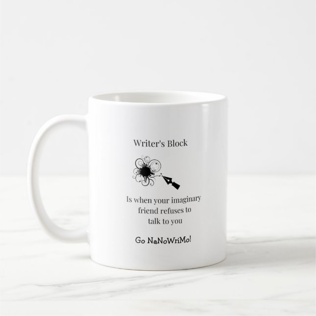 Taza De Café Bloqueo de escritor: Mug NANOWRIMO (Izquierda)