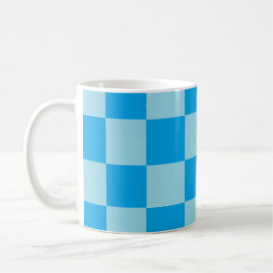 Taza De Café Bloques cuadrados azules geométricos