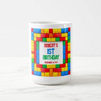 Taza De Café Bloques de Construcción CUMPLEAÑOS