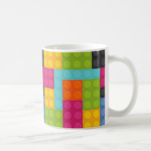 Taza De Café bloques de construcción rosa