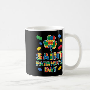Taza De Café Bloques de constructor maestro del día de San Patr