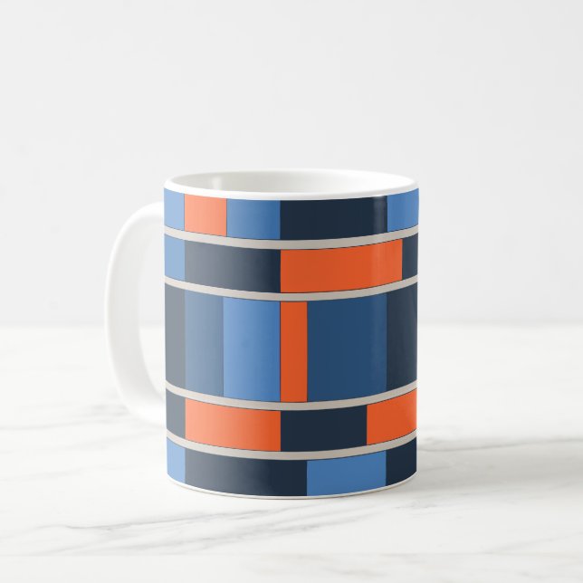 Taza De Café Bloques de negrita geométrica (Anverso izquierdo)
