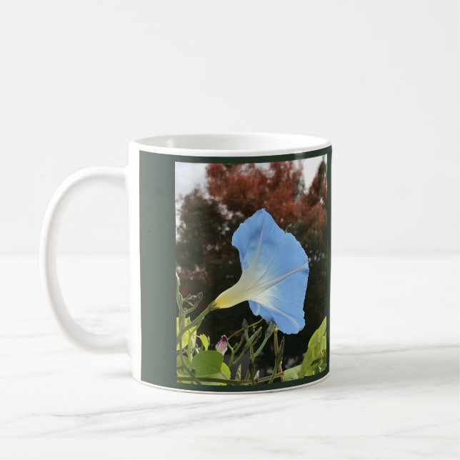 Taza De Café Blue Autumn Morning Glory (Izquierda)
