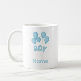 Taza De Café Blue Baby Boy Balloon Celebration 