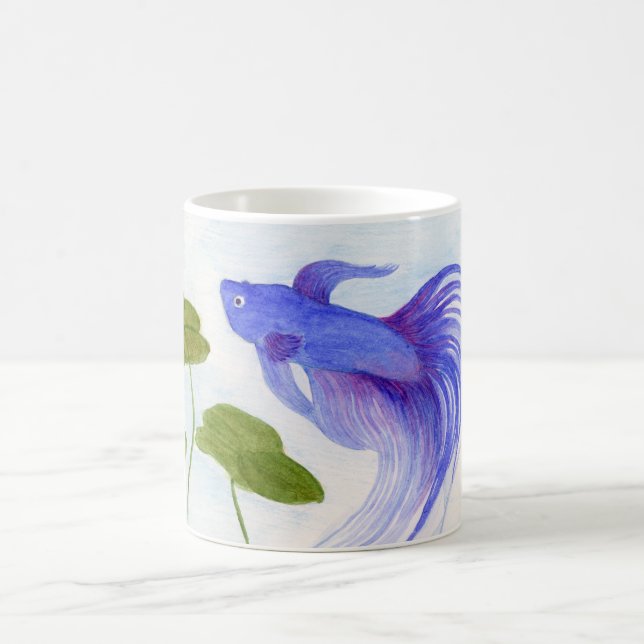 Taza De Café Blue Betta Fish (Centro)