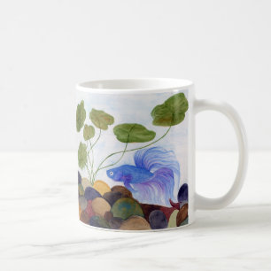 Taza De Café Blue Betta Fish