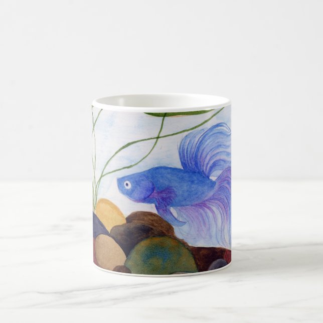 Taza De Café Blue Betta Fish (Centro)