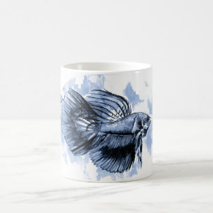 Taza De Café Blue Betta Fish Mug