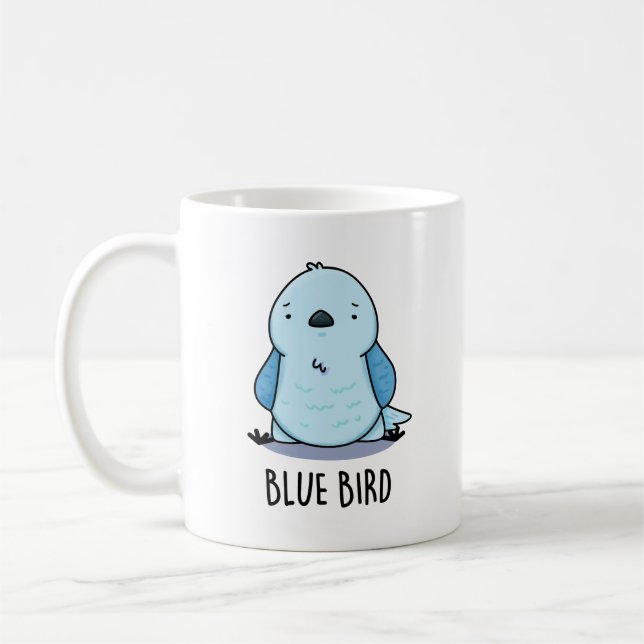Taza De Café Blue Bird Funny Animal Pun (Izquierda)