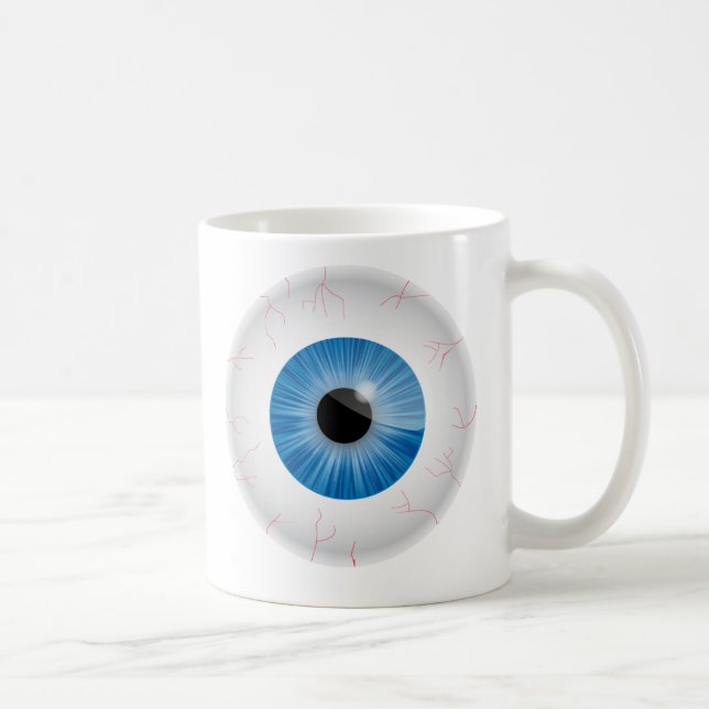 Taza De Café Blue Blooshot Eyeballs Mug (Derecha)