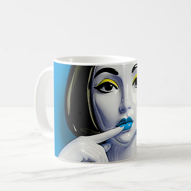 Taza De Café Blue Bold Muse (Anverso izquierdo)