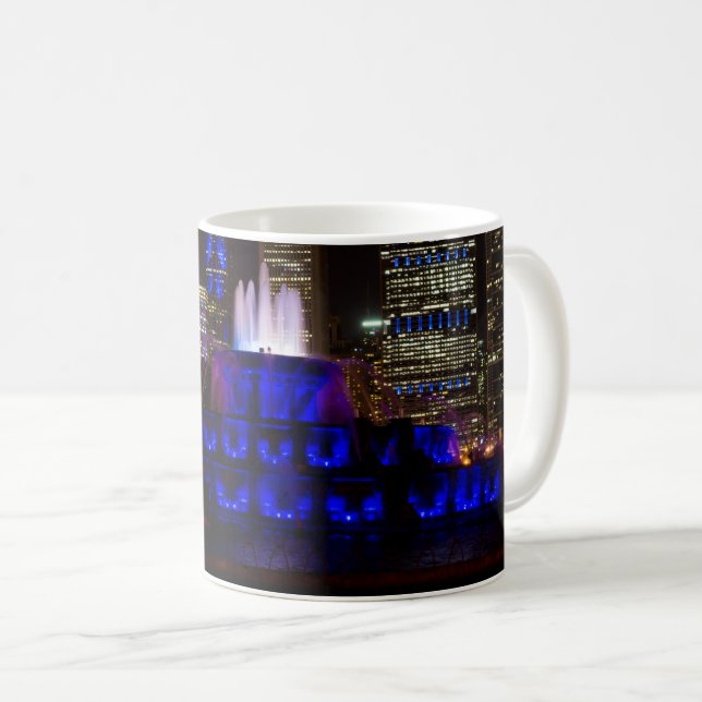 Taza De Café Blue Buckingham Fountain Coffee Mug (Anverso derecho)