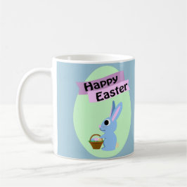 Taza De Café Blue Bunny Happy Easter